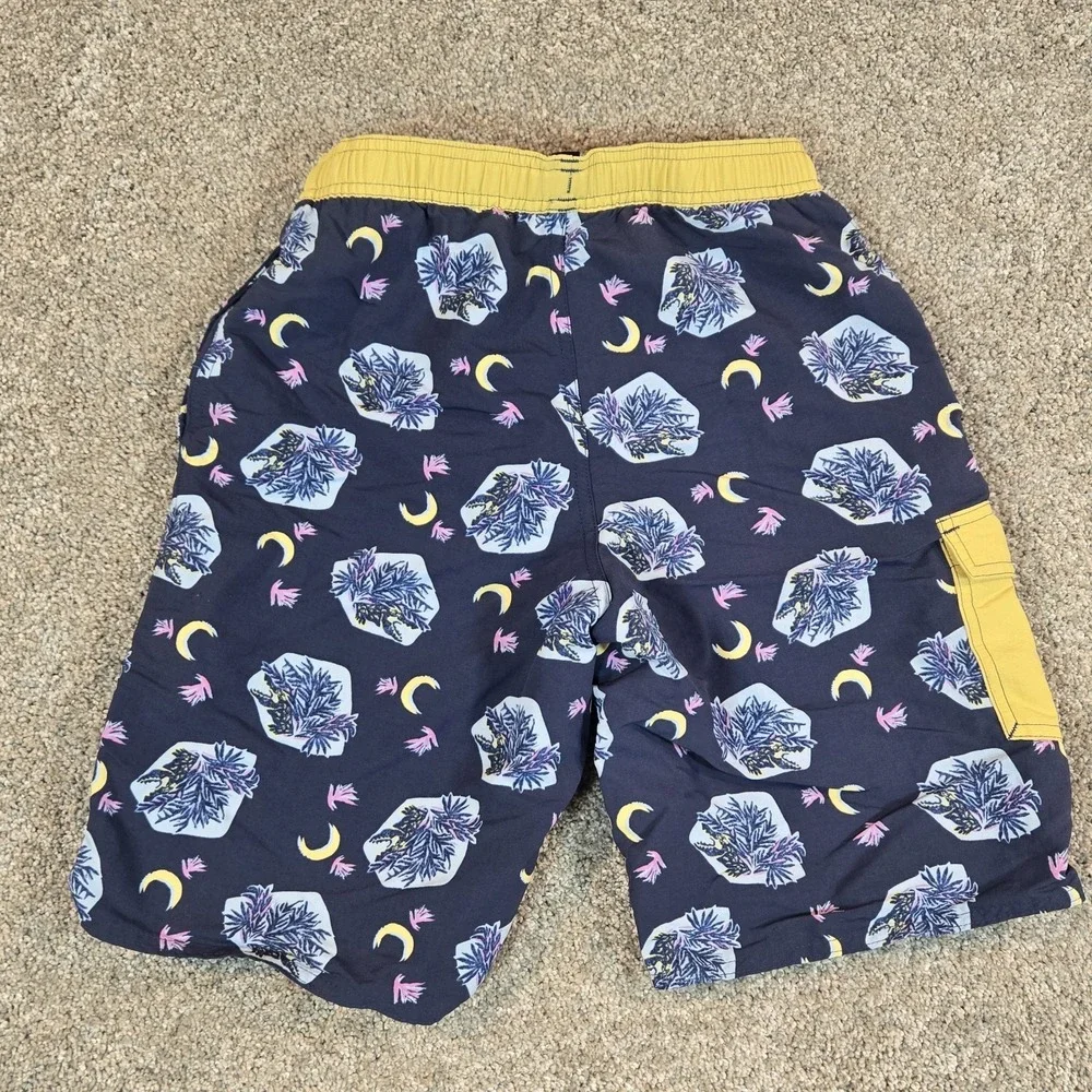 Patagonia Baggies Shorts Youth XL Blue, Yellow  Lined Swim Trunks Melon‎ Print